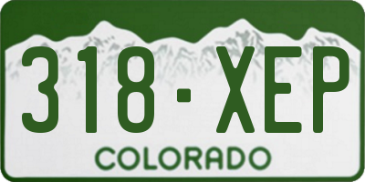 CO license plate 318XEP