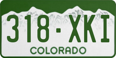 CO license plate 318XKI