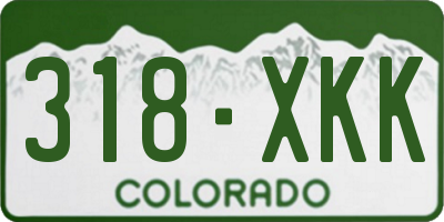 CO license plate 318XKK