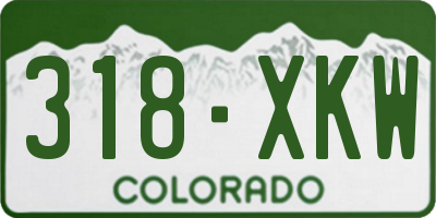 CO license plate 318XKW