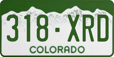 CO license plate 318XRD