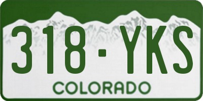 CO license plate 318YKS