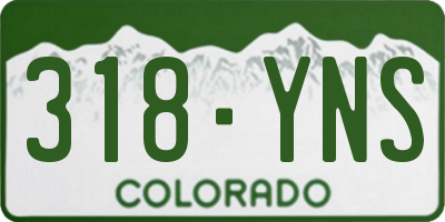 CO license plate 318YNS