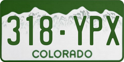 CO license plate 318YPX