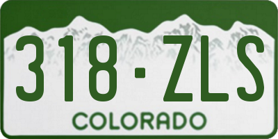 CO license plate 318ZLS
