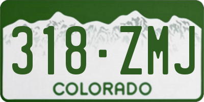 CO license plate 318ZMJ