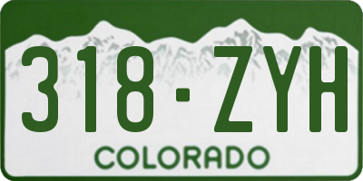 CO license plate 318ZYH