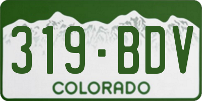 CO license plate 319BDV