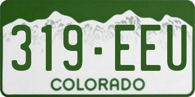 CO license plate 319EEU