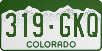 CO license plate 319GKQ