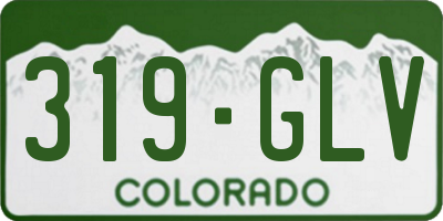 CO license plate 319GLV