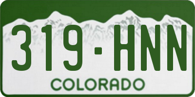 CO license plate 319HNN