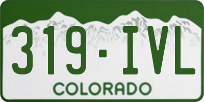CO license plate 319IVL