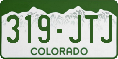 CO license plate 319JTJ