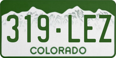 CO license plate 319LEZ