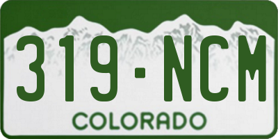 CO license plate 319NCM
