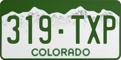 CO license plate 319TXP