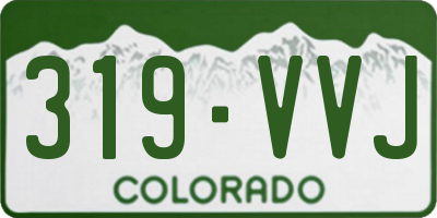 CO license plate 319VVJ