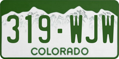 CO license plate 319WJW