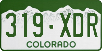 CO license plate 319XDR