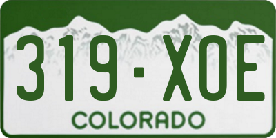 CO license plate 319XOE