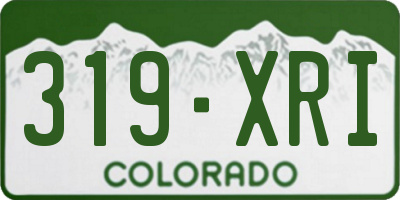 CO license plate 319XRI
