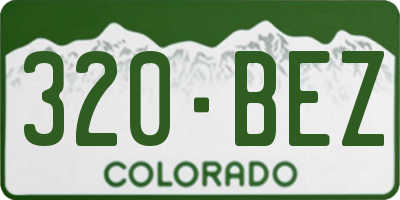 CO license plate 320BEZ