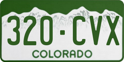 CO license plate 320CVX
