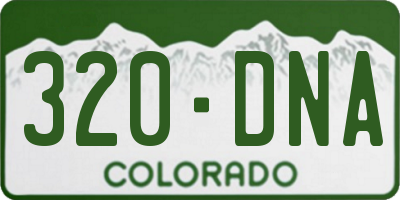 CO license plate 320DNA