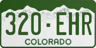 CO license plate 320EHR
