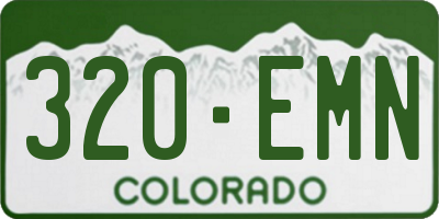 CO license plate 320EMN