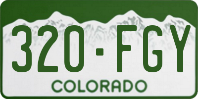 CO license plate 320FGY