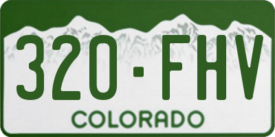 CO license plate 320FHV