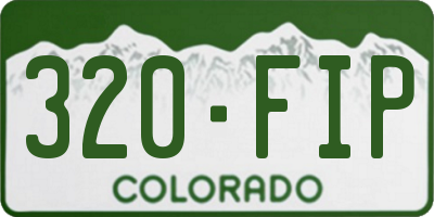 CO license plate 320FIP