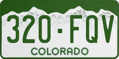 CO license plate 320FQV