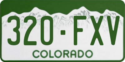 CO license plate 320FXV