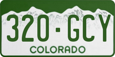 CO license plate 320GCY