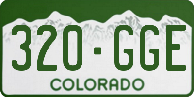 CO license plate 320GGE