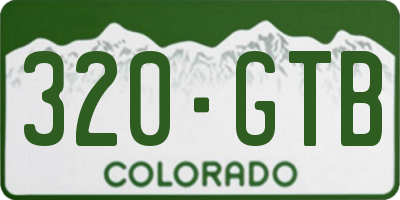 CO license plate 320GTB