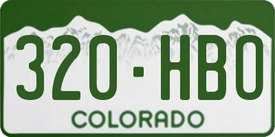 CO license plate 320HBO