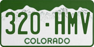 CO license plate 320HMV