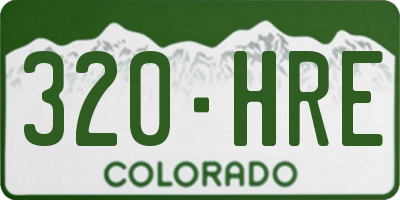 CO license plate 320HRE