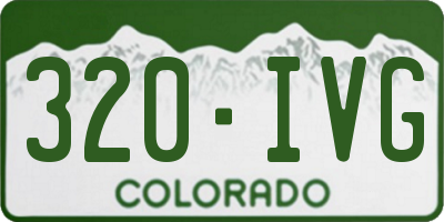 CO license plate 320IVG