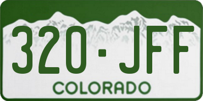 CO license plate 320JFF