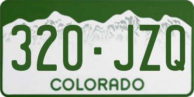CO license plate 320JZQ