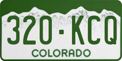 CO license plate 320KCQ