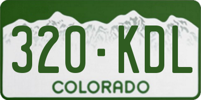CO license plate 320KDL