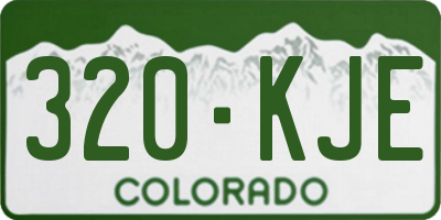 CO license plate 320KJE