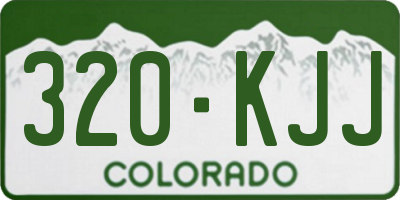 CO license plate 320KJJ