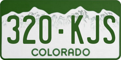 CO license plate 320KJS